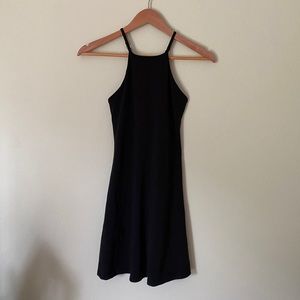 Girlfriend Collective Halter Workout Dress | Size Small, Black, RN 149694